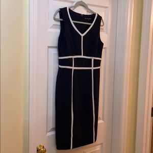 Women’s Preston & York dress. Sz 6. Navy Blu/Wt